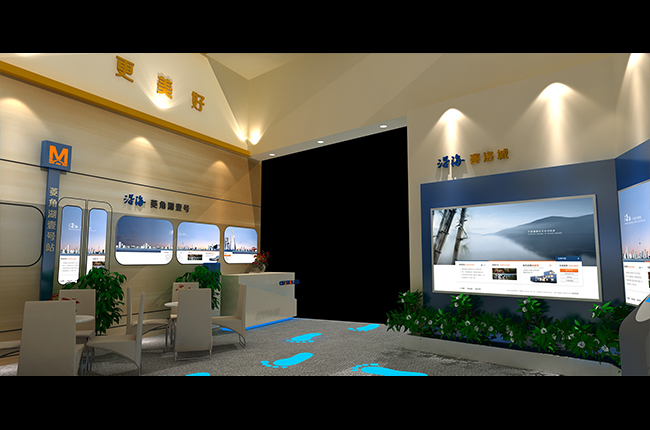 沿海地产房展览设计方案-武汉房交会展览展示设计案例-东方旗舰